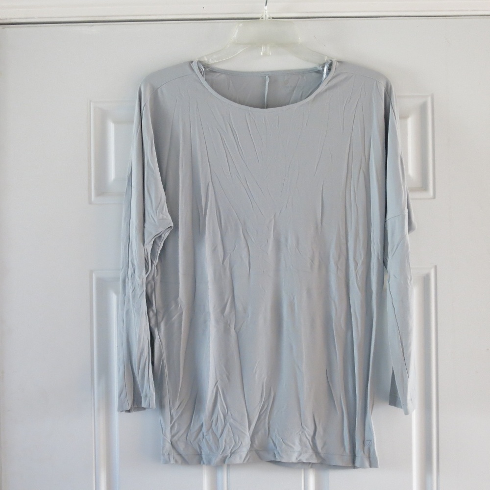 blue grey workout long sleeve